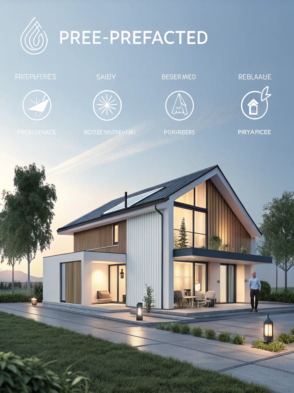 A 3D model of a house with solar panels, showcasing the precision of the planning process.